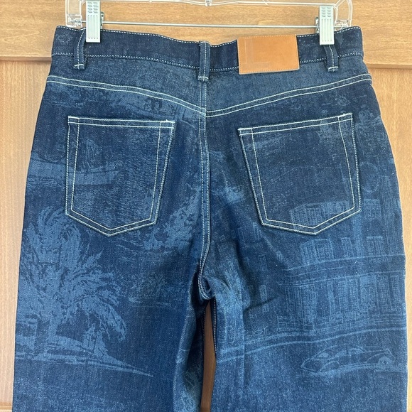 NWOT Lafayette 148 New York Postcards Laser Print York Denim Jeans 27​​ - Picture 7 of 13